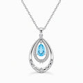 Collier Goutte en Topaze Bleue Aqua - Bohemia Blue