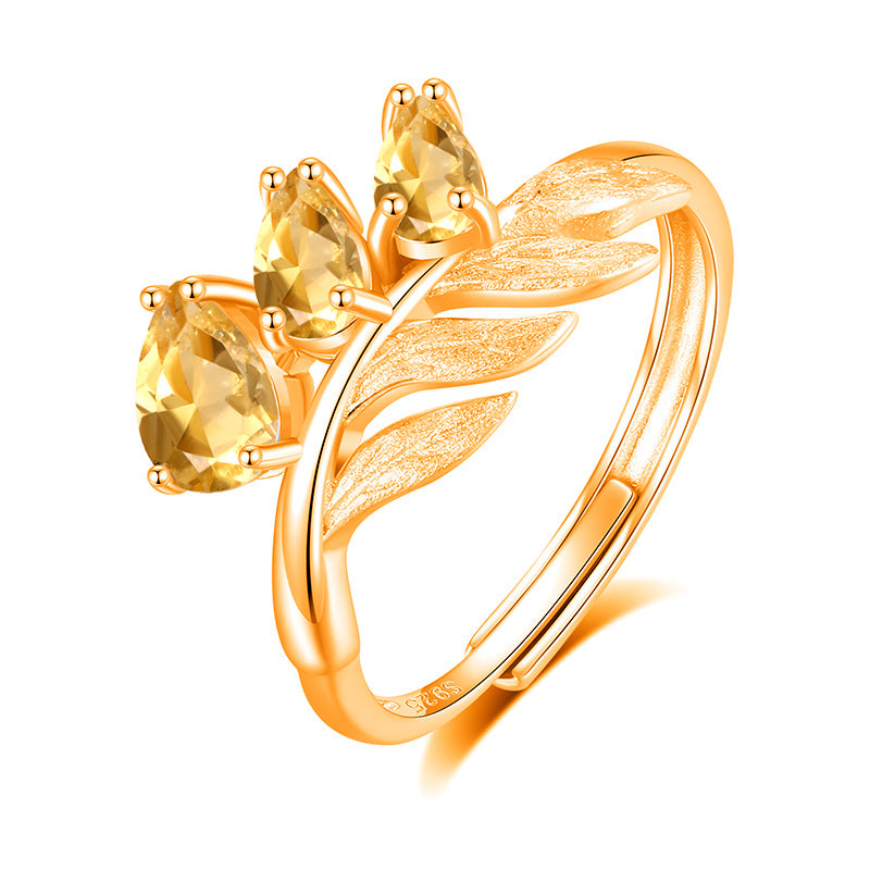 Family Leaf - Gemstone Pendant Jewelry Set