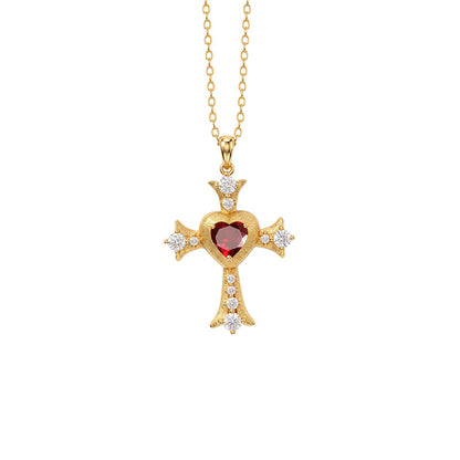 My Love Jesus - Vintage Cross Pendant Necklace