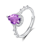Aqua Glow - Bague ajustable en argent sterling avec pierre précieuse