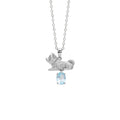 Amour du chien de l'océan - Collier avec pendentif en pierre précieuse Shiba Inu