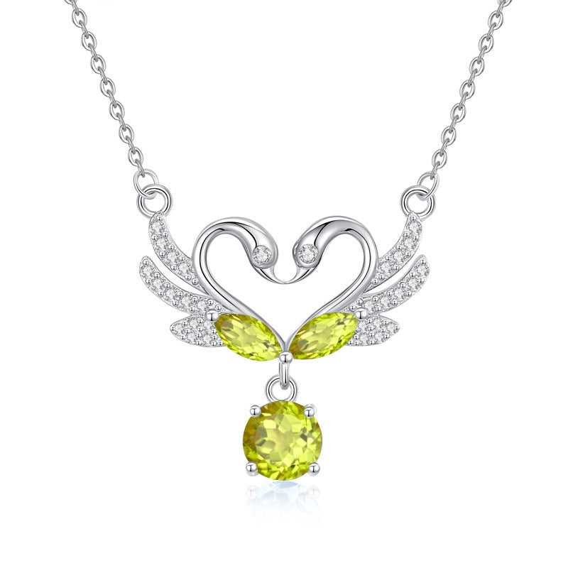 Swan's Heart - Swan Pendant Necklace