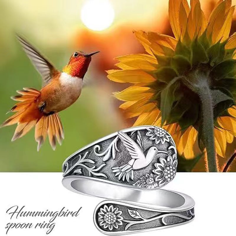 Hummingbird Sterling Silver Ring