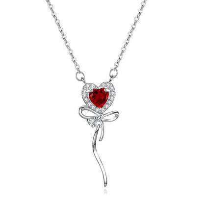 Tidal Heart - Sterling Silver Gems Topaz Design Necklace For Women