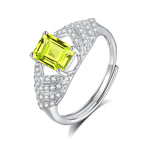 Bague moderne en argent pour femme – Incrustée de cristal naturel, bijou de caractère au luxe discret, élégant et tendance