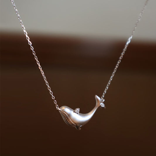 Whale Sterling Silver Style Necklace
