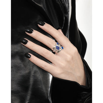 Boho Sky -Sterling Silver Stone Ring