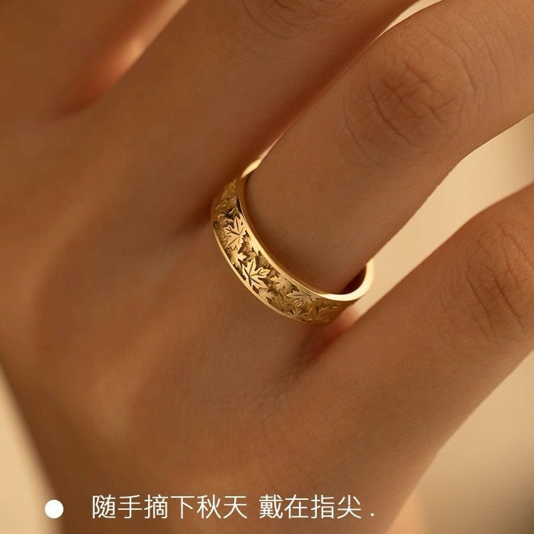 Maple Sterling Silver Ring