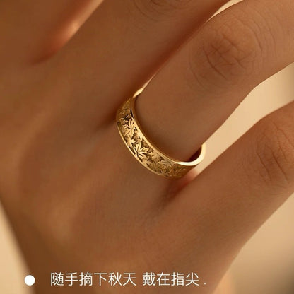 Maple Sterling Silver Ring