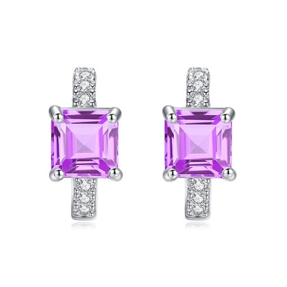 Greenie - Sterling Silver Gemstone Earrings