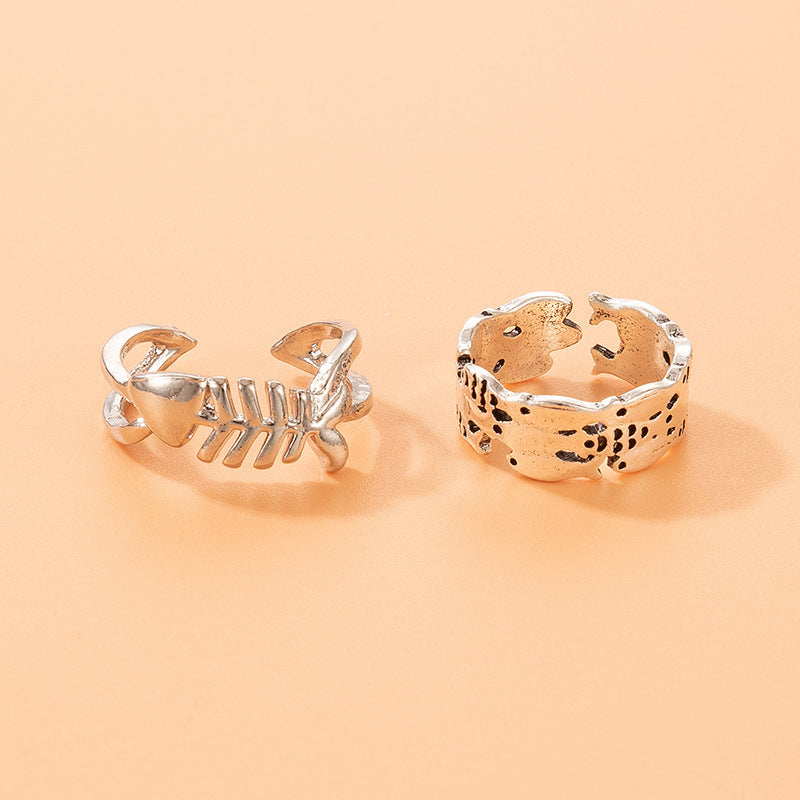 Bague réglable Fishbone (2 pièces)