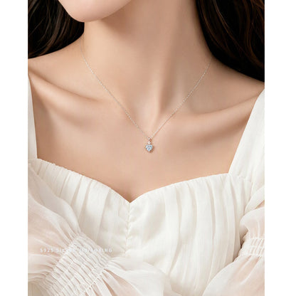 Blue Topaz Heart Necklace