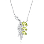 Family Leaf - Gemstone Pendant Jewelry Set