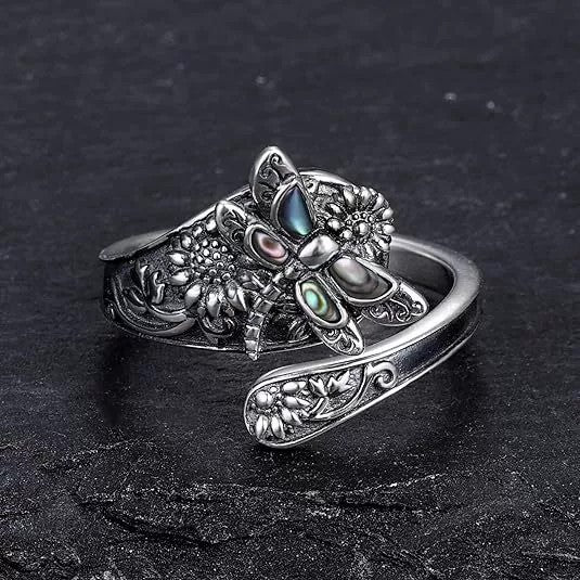 Dragonfly Sterling Silver Ring