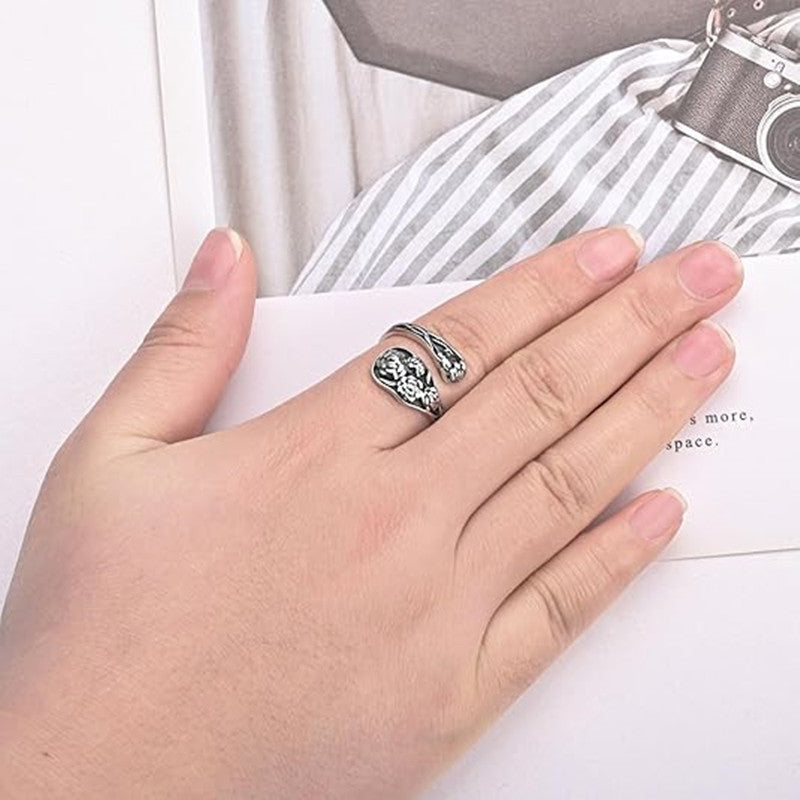 Roses Sterling Silver Spoon Ring