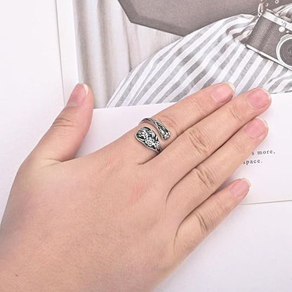 Roses Sterling Silver Spoon Ring