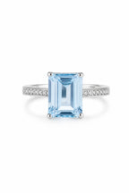 Blue Topaz Sterling Silver Ring