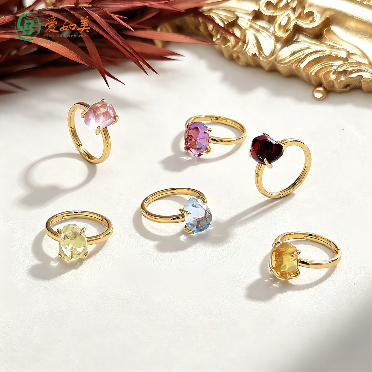 Topaz Gold-Plated Silver Ring