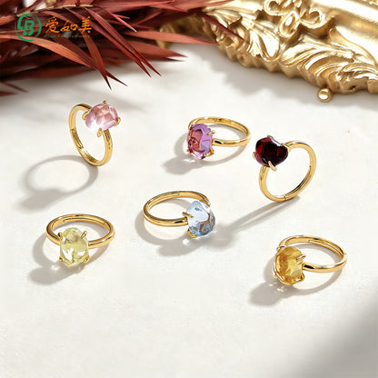 Topaz Gold-Plated Silver Ring