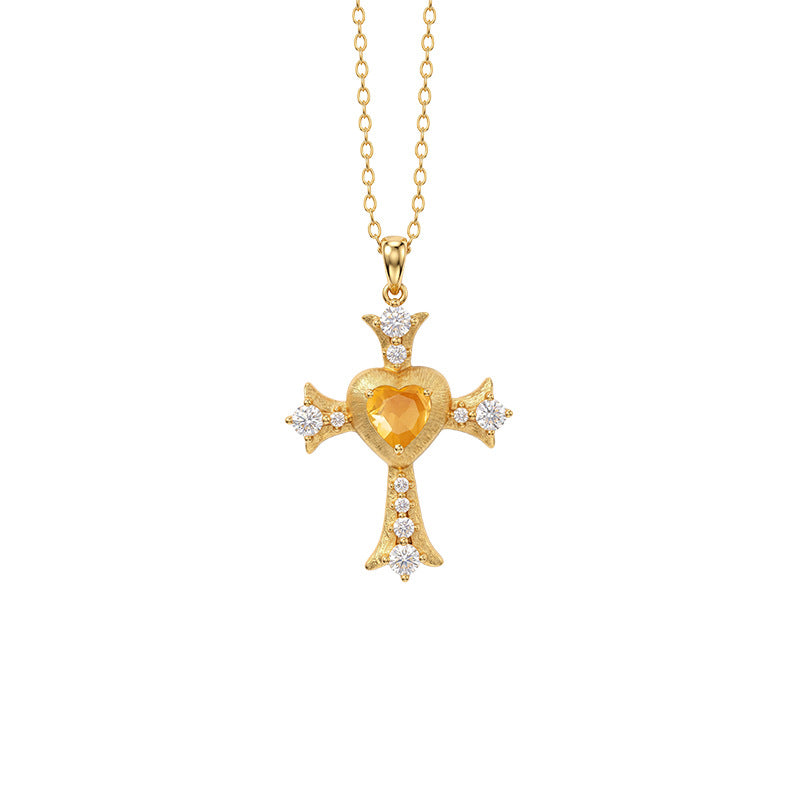 My Love Jesus - Vintage Cross Pendant Necklace