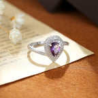 Bague en argent sterling avec topaze bleue Aqua Drop