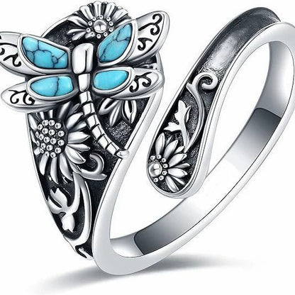 Dragonfly Sterling Silver Ring