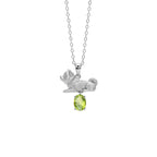 Amour du chien de l'océan - Collier avec pendentif en pierre précieuse Shiba Inu