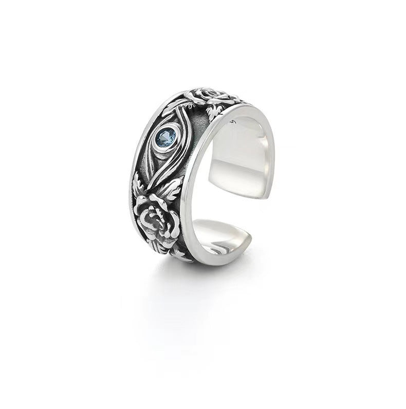 Blues' Eye Sterling Silver Ring