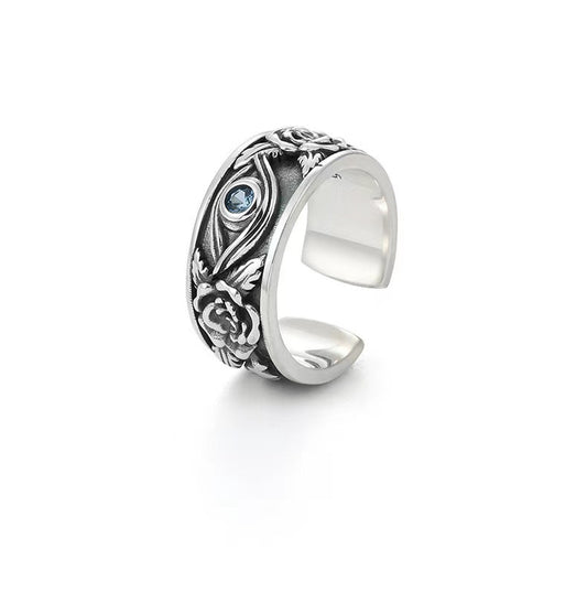 Blues' Eye Sterling Silver Ring