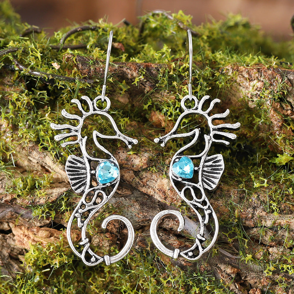 Boucles d'oreilles hippocampe