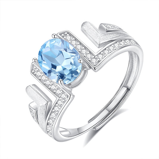 Ocean's Pages - Natural Stone Ring Jewelry for Women