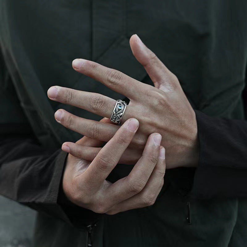 Blues' Eye Sterling Silver Ring