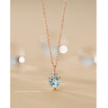 Collier Cœur en Topaze Bleue