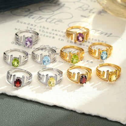 Ocean's Pages - Natural Stone Ring Jewelry for Women