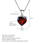 Ocean Topaz Heart - Sterling Silver Heart Pendant Necklace