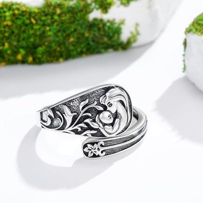 Mama and Kids Sterling Silver Ring