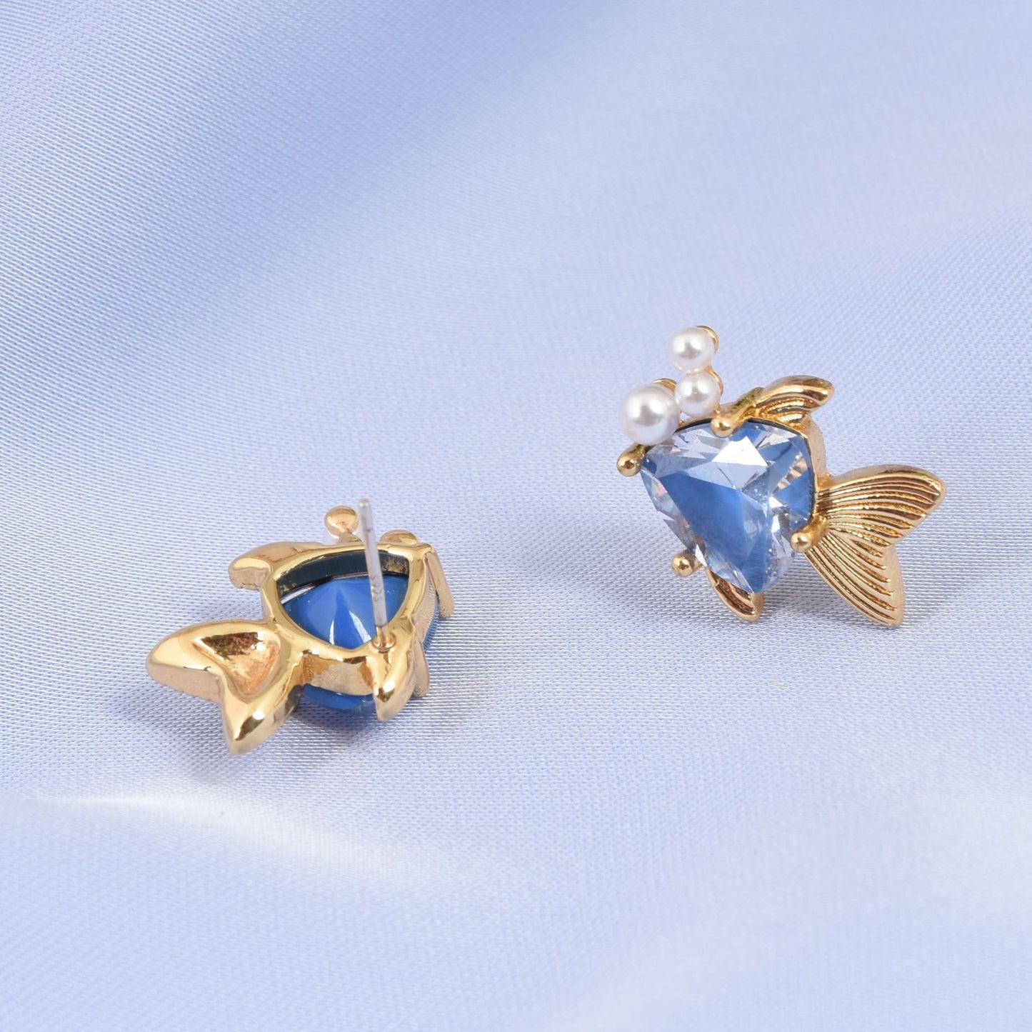 Blue Ocean Fish Earrings