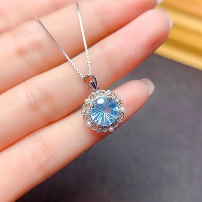 Blue Firework- Sterling Silver Blue Topaz Jewelry Set