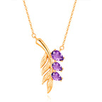 Family Leaf - Gemstone Pendant Jewelry Set