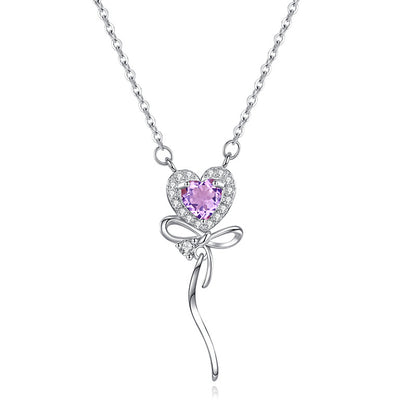 Tidal Heart - Sterling Silver Gems Topaz Design Necklace For Women