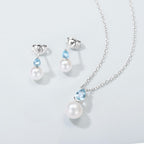 Purity of Ocean - Aquamarine Teardrop Necklace