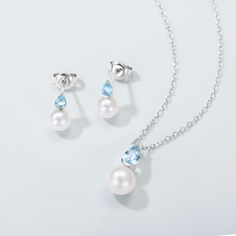 Purity of Ocean - Aquamarine Teardrop Necklace