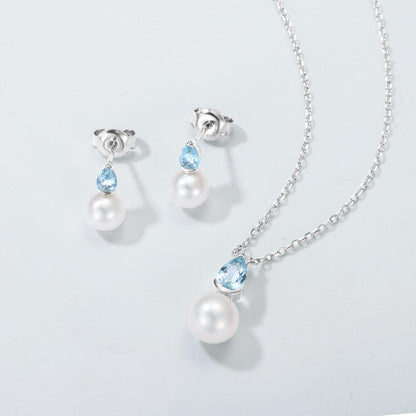 Purity of Ocean - Aquamarine Teardrop Necklace