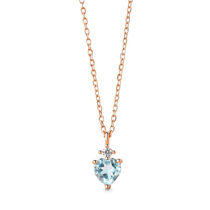 Blue Topaz Heart Necklace
