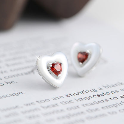 Ocean Heart - Natural Gems & Mother of Pearl Sterling Silver Earrings for Women