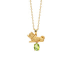 Amour du chien de l'océan - Collier avec pendentif en pierre précieuse Shiba Inu