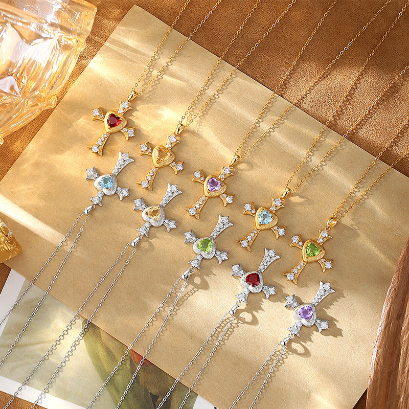 My Love Jesus - Vintage Cross Pendant Necklace