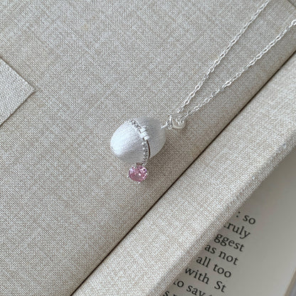 My Silver Egg - Vintage Capsule Pendant Necklace
