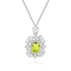 Feathers Classic Flame - Collier pendentif carré en cristal