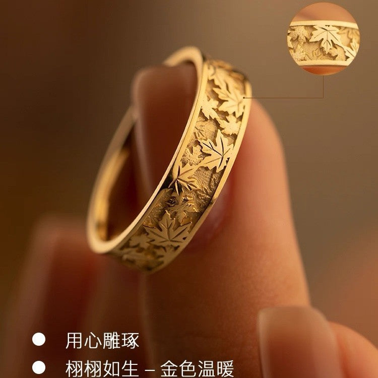 Maple Sterling Silver Ring